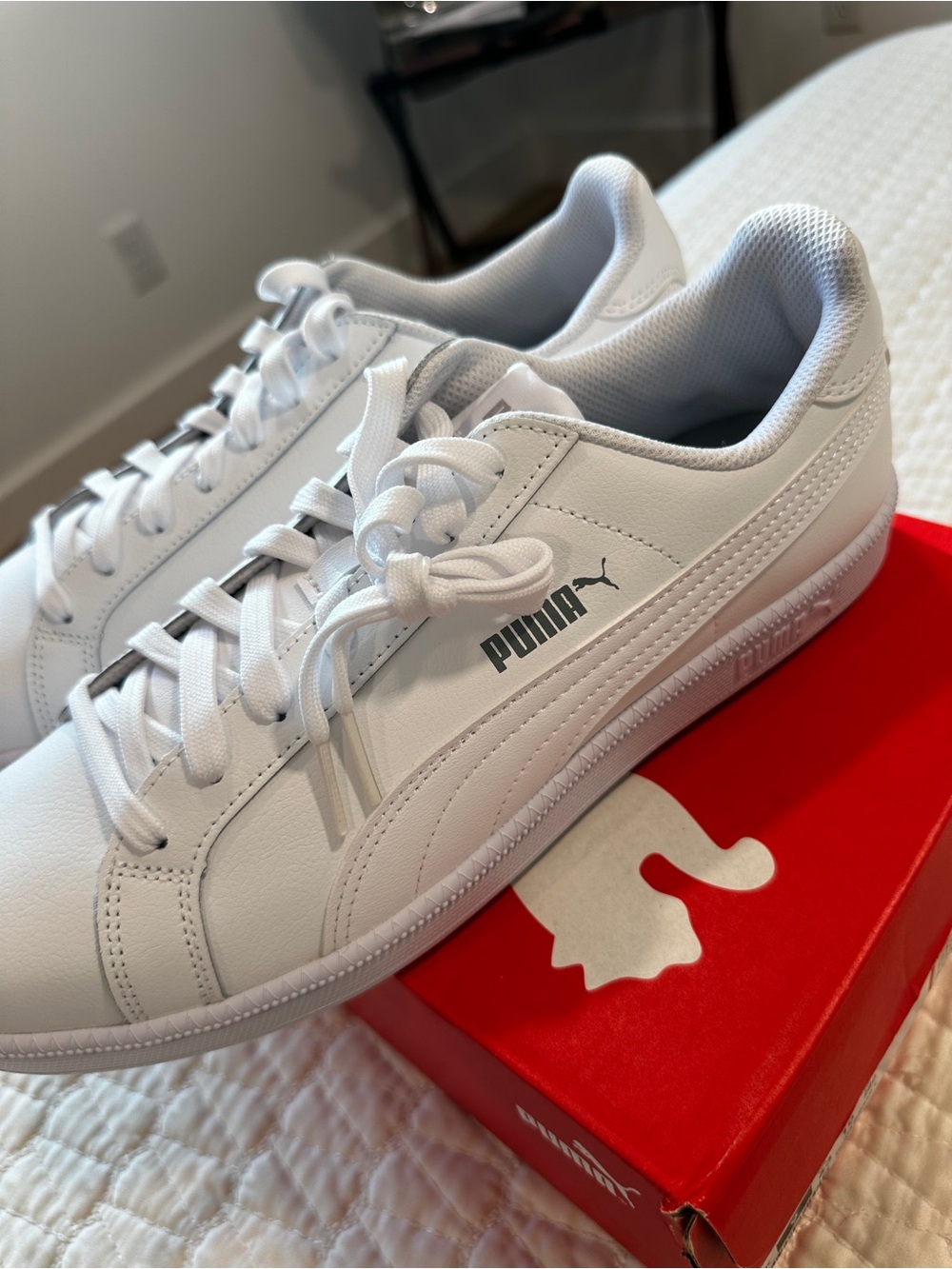 PUMA Smash Leather White 356722-02 Men’s 10 BRAND NEW